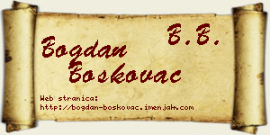 Bogdan Boškovac vizit kartica